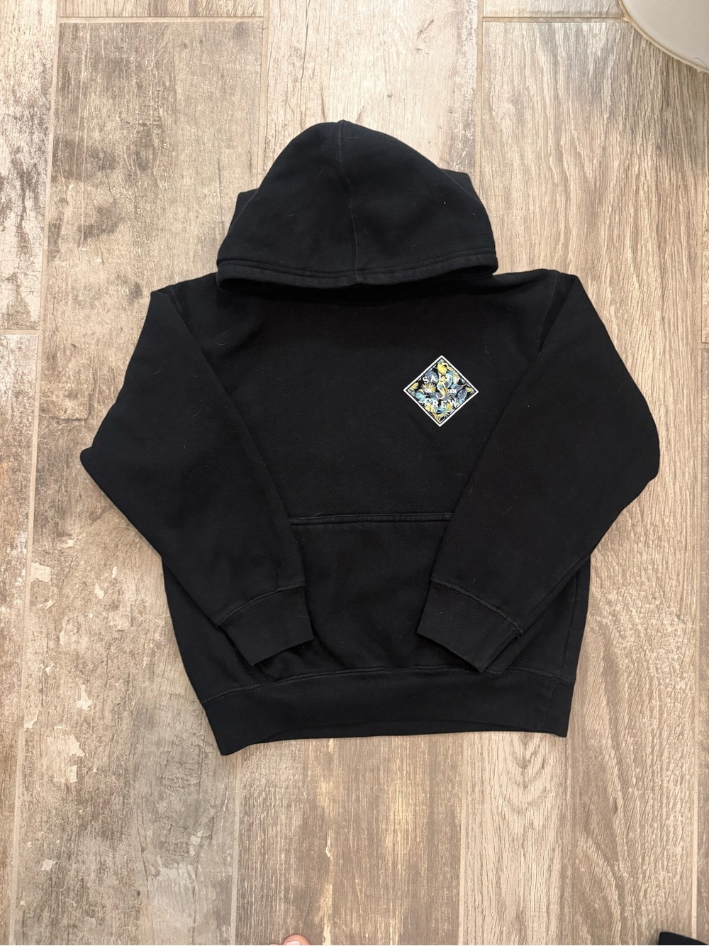 Salty Crew Kids Black Hooded Sweatshirt with Diamond Graphic